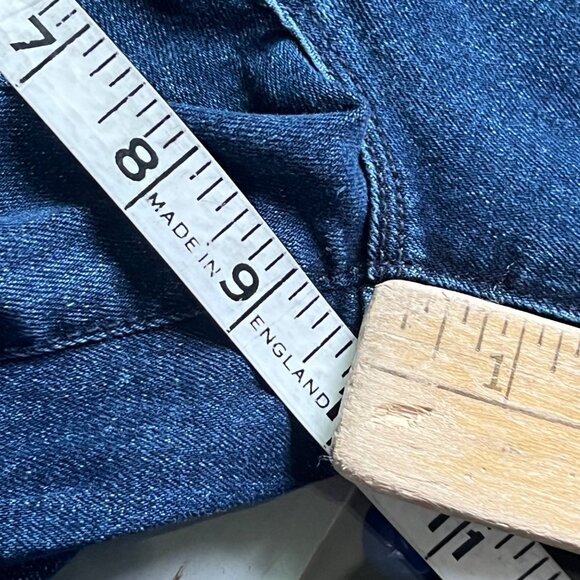 Good American Skinny Jeans Size 4/27 Good Legs Raw Hem Denim Blue Organic Cotton - Picture 7 of 12